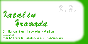 katalin hromada business card